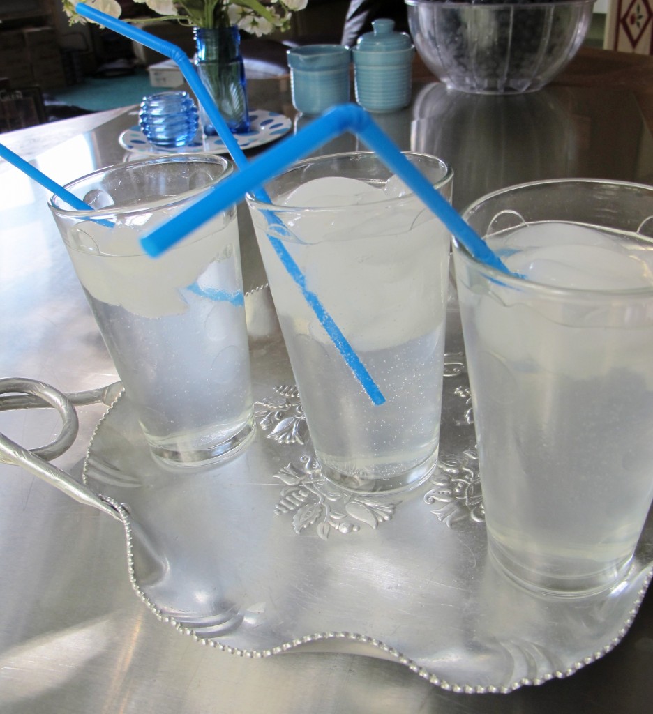 Sparkling Water with Lemon Ginger Syrup