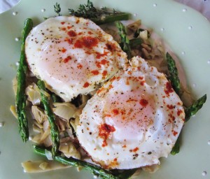 IMG 4966 300x256 Asparagus & Eggs on Spiced Artichoke Bed: Slow Carb Diet (4 Hr Body Diet)